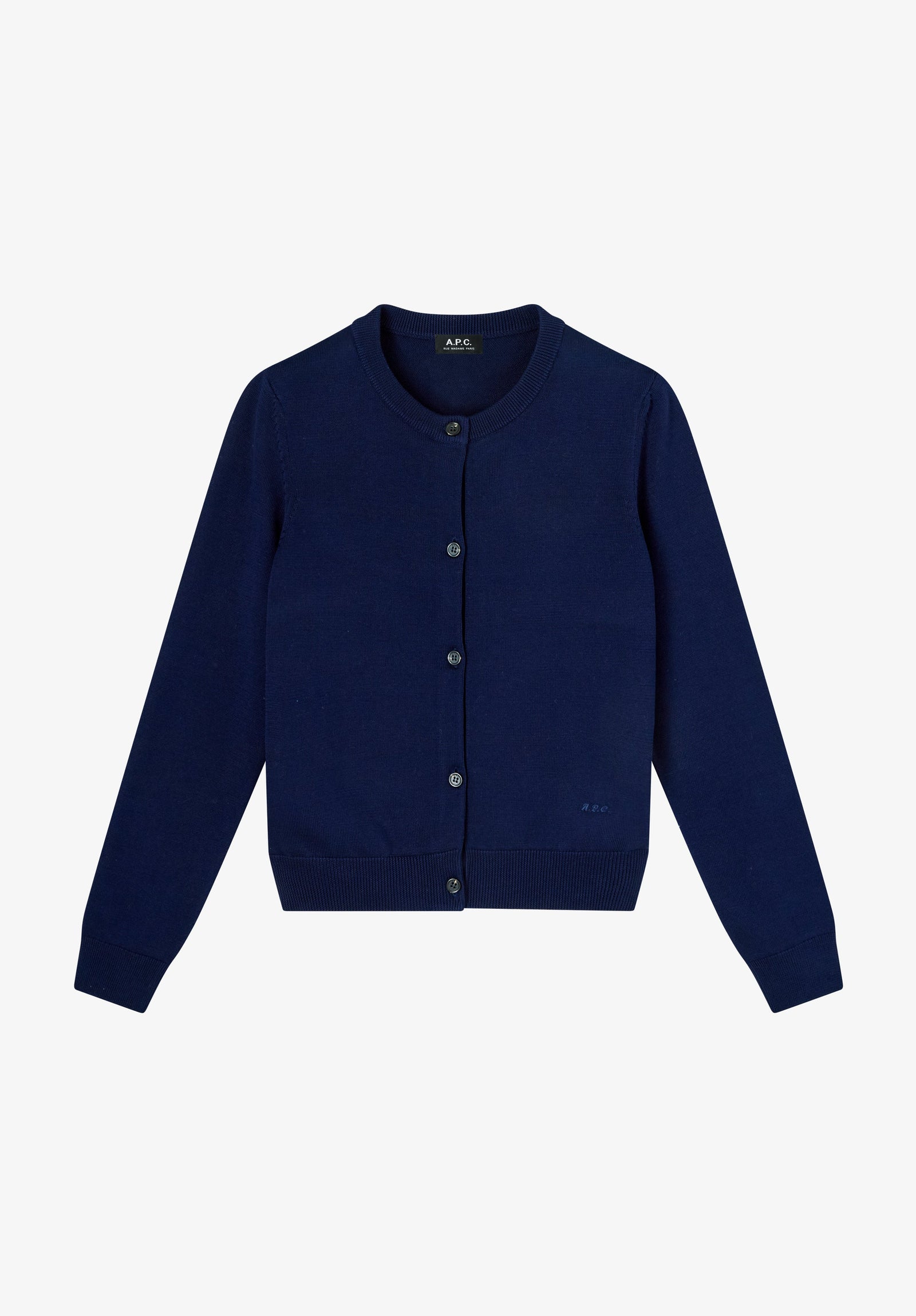 Cardigan Bleu Marine En Coton