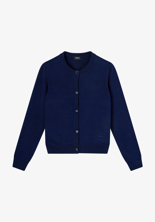 Cardigan bleu marine en coton
