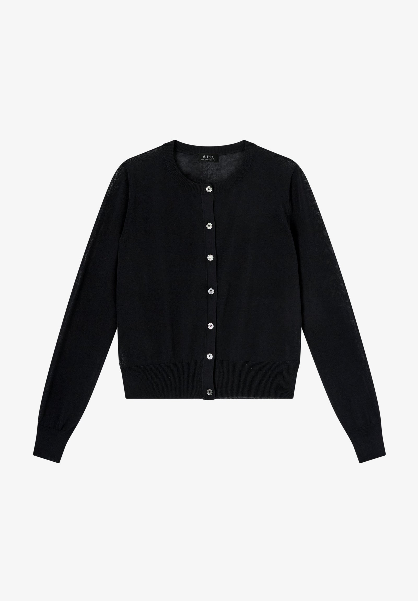 Cardigan Noir En Coton