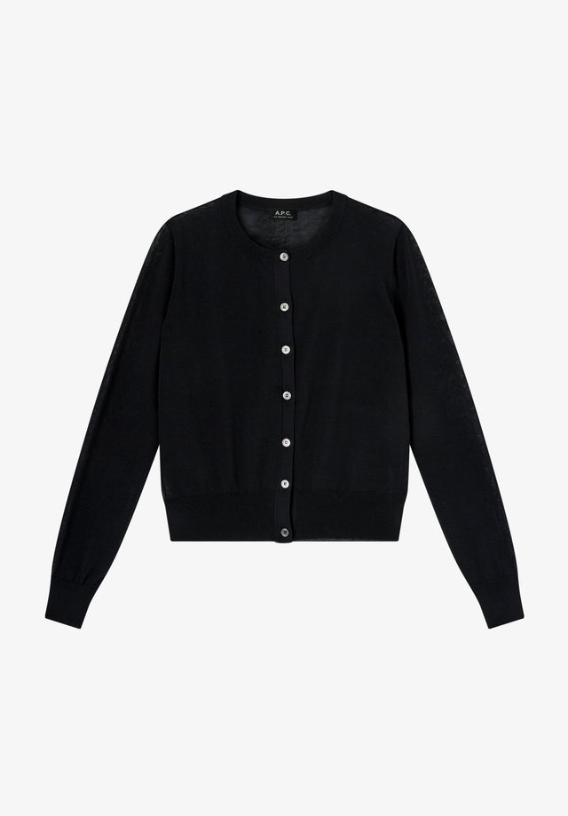 Cardigan noir en coton