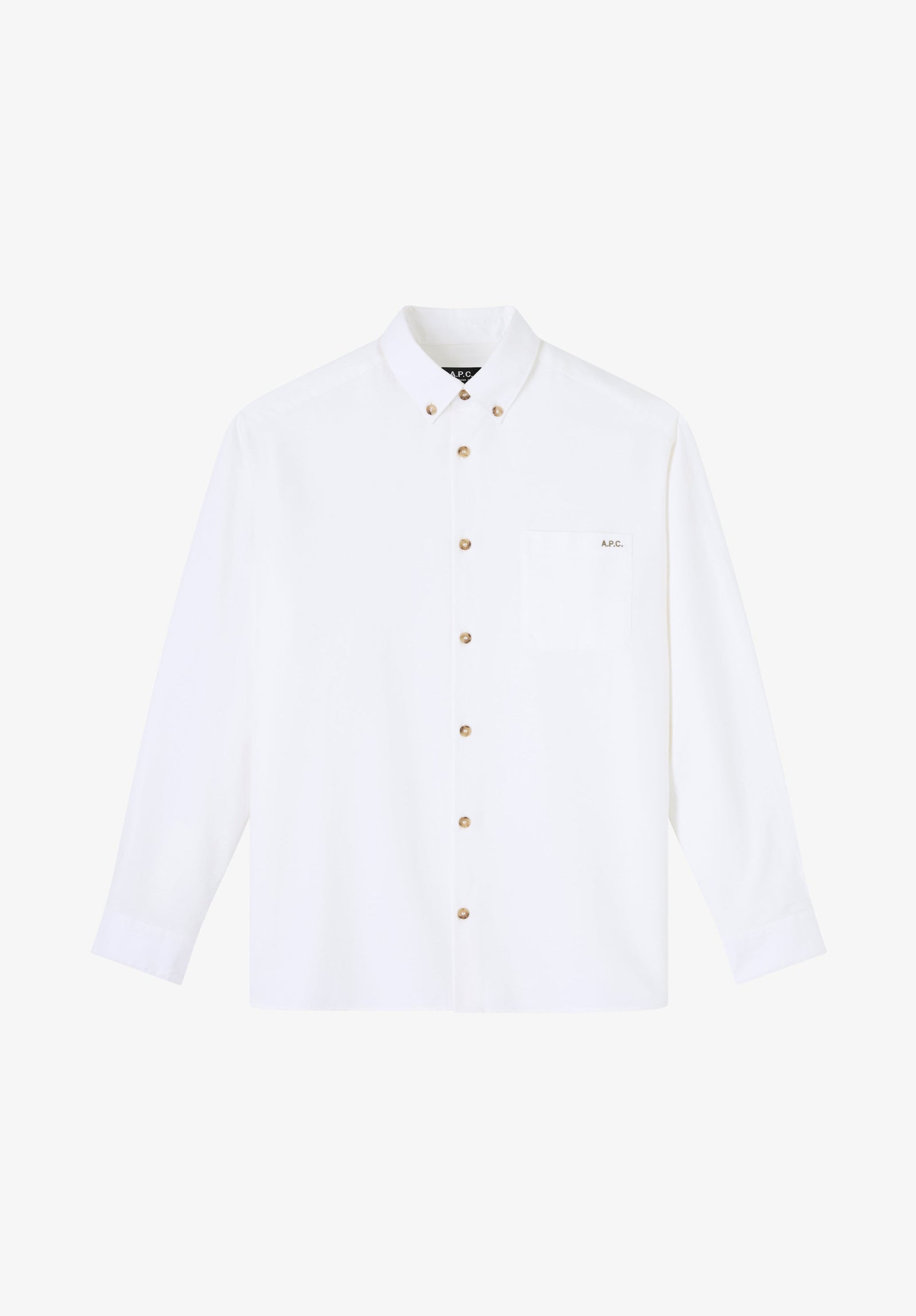 Chemise Blanche Petit Logo En Coton Bio