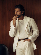 White Japanese Cool Cashmere Knit Tee