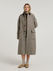 Natural Oversized Martingale Coat