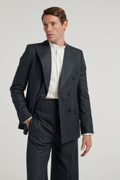 Chalk Stripe Double Breasted Jacket