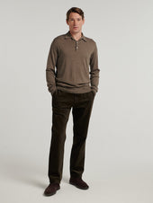 3 Button Merino Polo Shirt