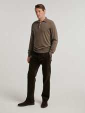 3 Button Merino Polo Shirt