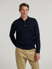 3 Button Merino Polo Shirt