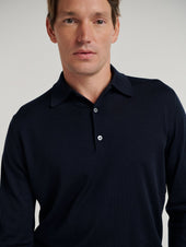 3 Button Merino Polo Shirt
