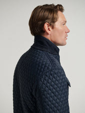 Navy Quilted Norfolk Jacket