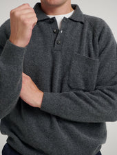 Grey Raglan Racing Polo
