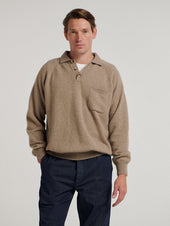 Natural Raglan Racing Polo