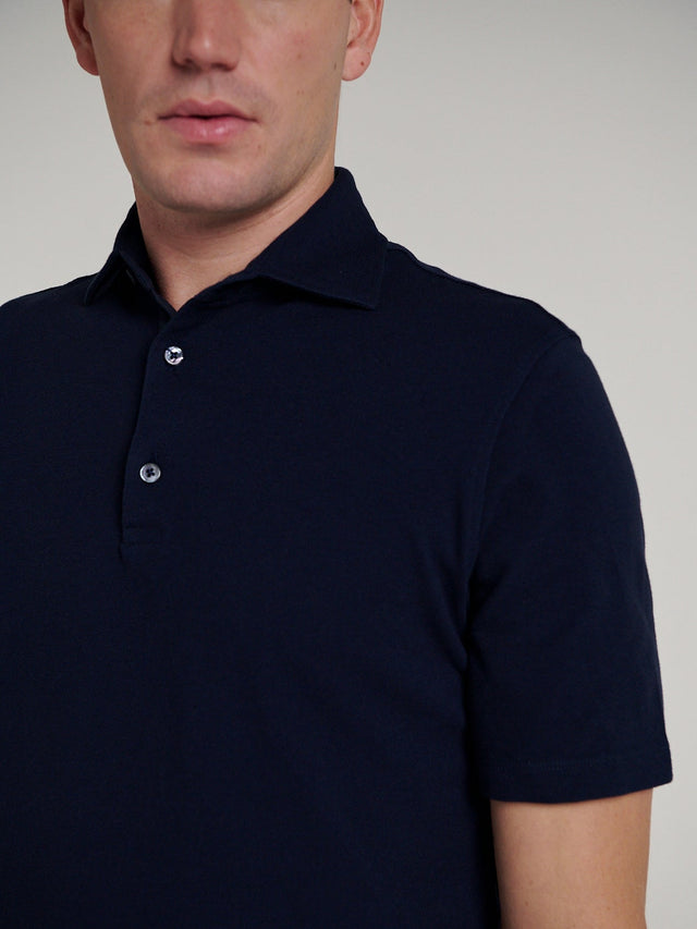 Navy Pique Polo Shirt