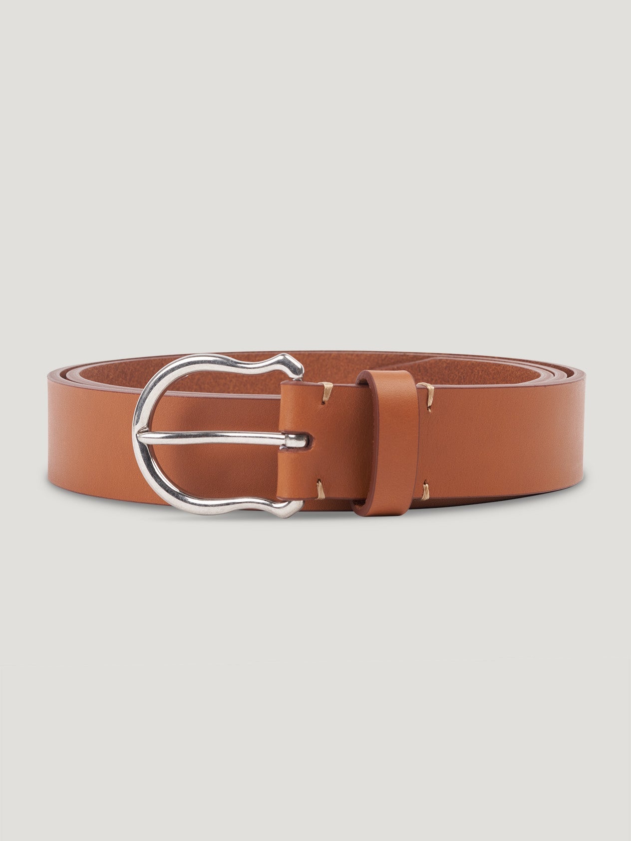 Plain Silver Shield Buckle Belt