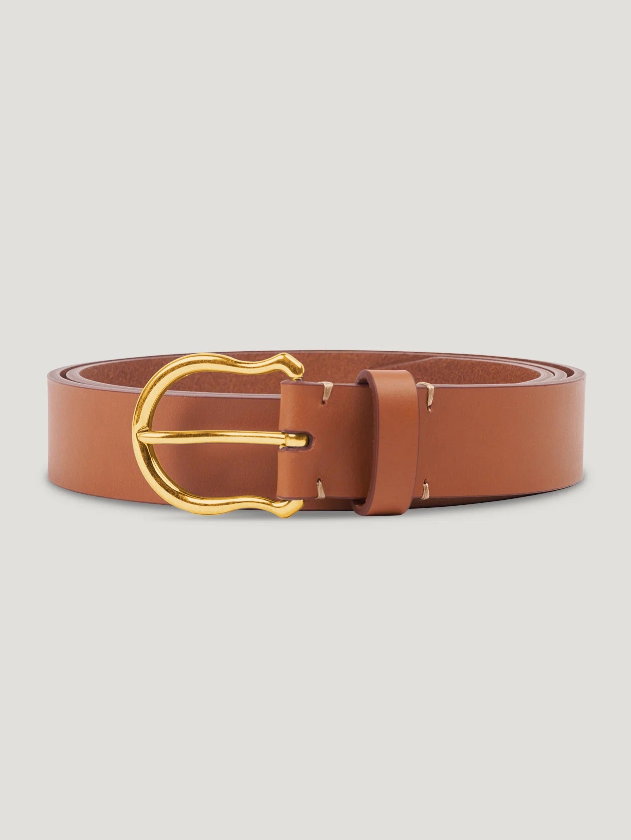 Plain Shield Gold Buckle Belt
