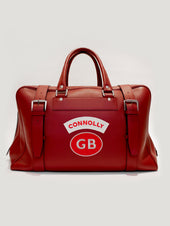 Red Sports Grip Bag with Badges