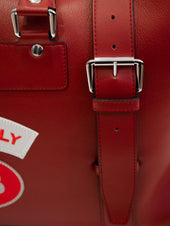 Red Sports Grip Bag with Badges
