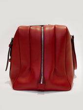 Red Sports Grip Bag with Badges