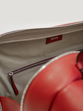 Red Sports Grip Bag with Badges
