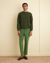 Corduroy Side-Buckle Trousers