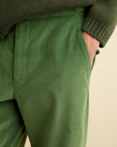 Corduroy Side-Buckle Trousers