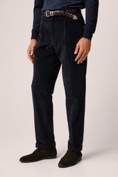 Corduroy Trouser - Cotton And Wool - Navy Blue