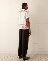 Cornflower Cross Stitch Short Sleeve Shirt