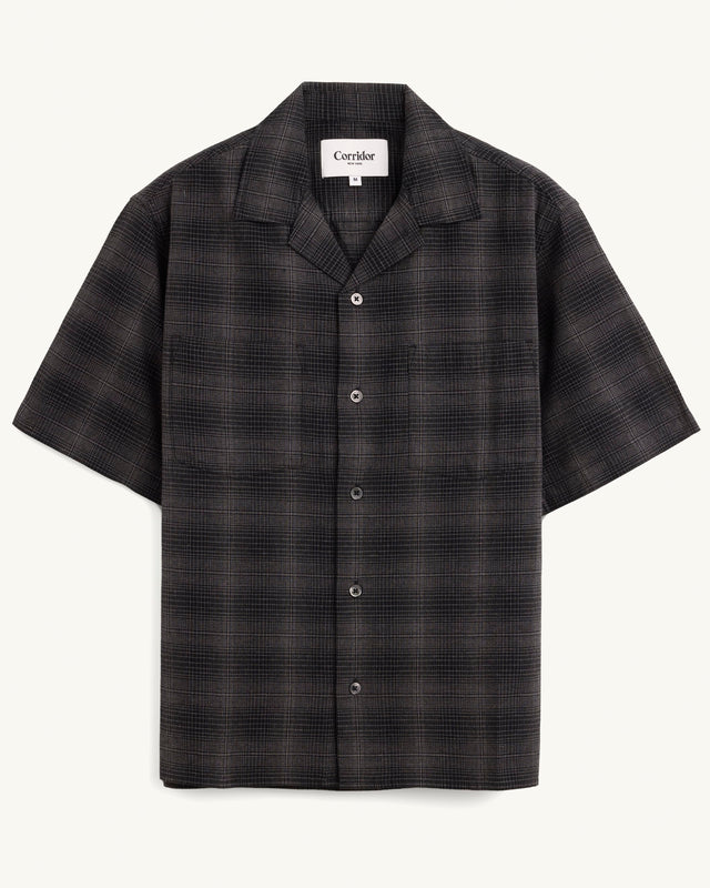 Linen Plaid SS - Black