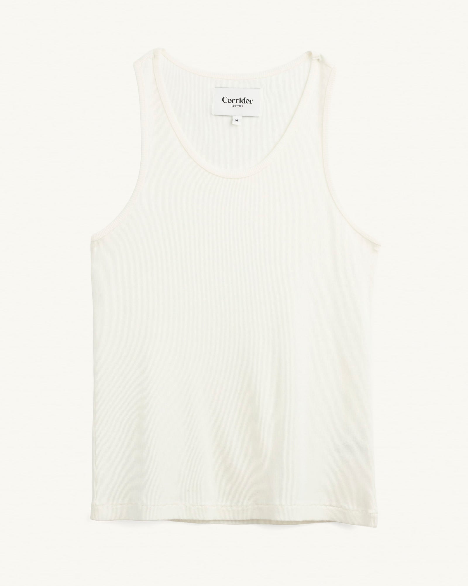 Ribbed Tank - White