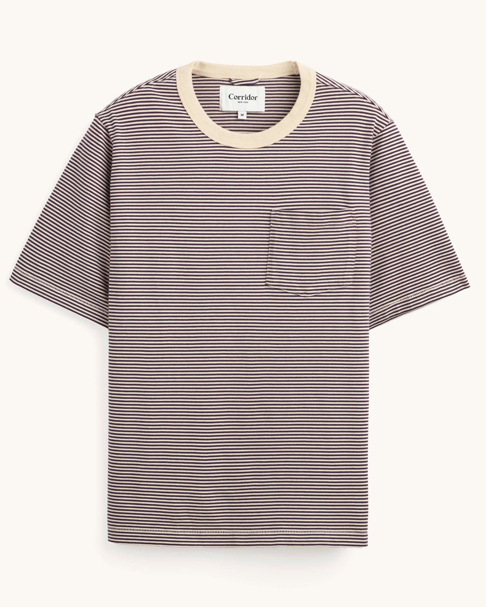 Stripe Tee - Plum