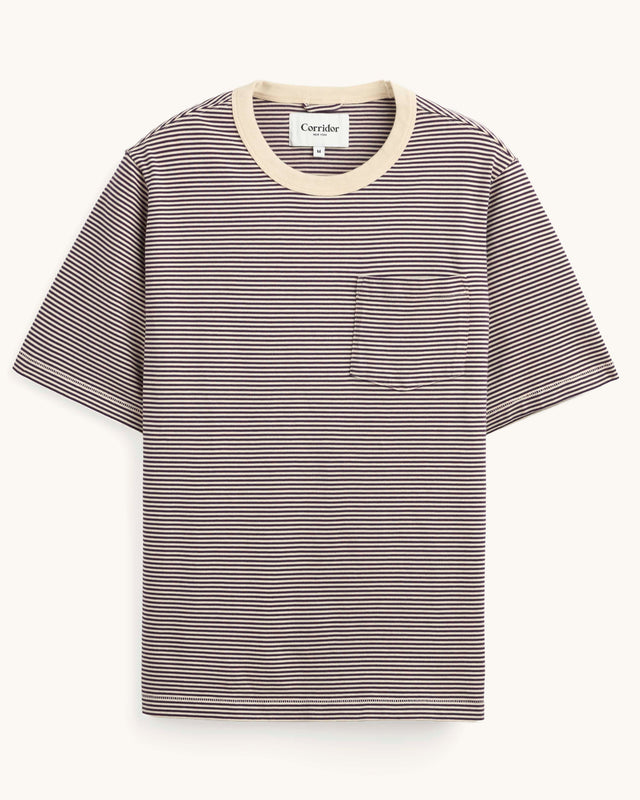 Stripe Tee - Plum
