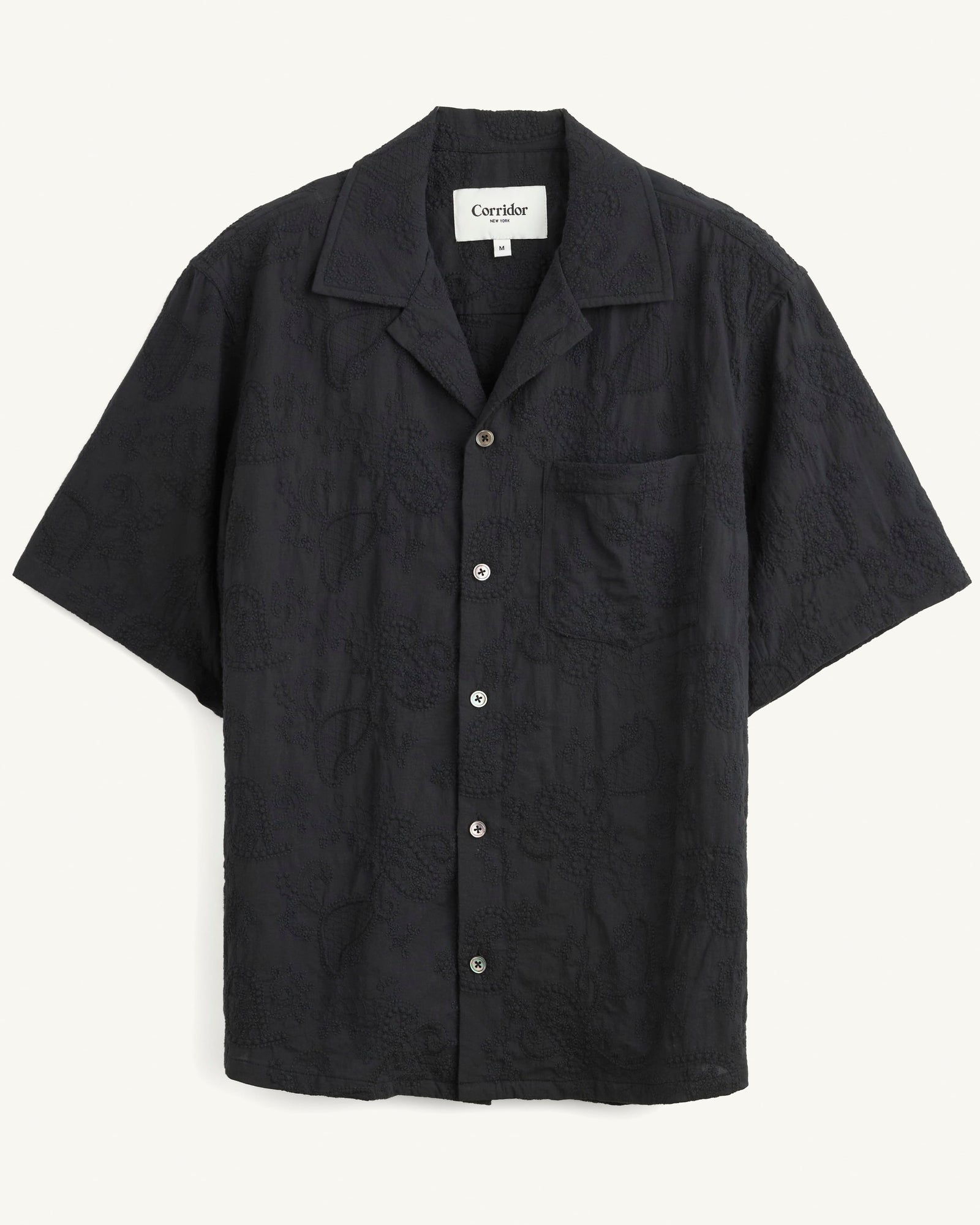 Paisley Embroidery SS - Black