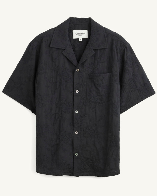 Paisley Embroidery SS - Black