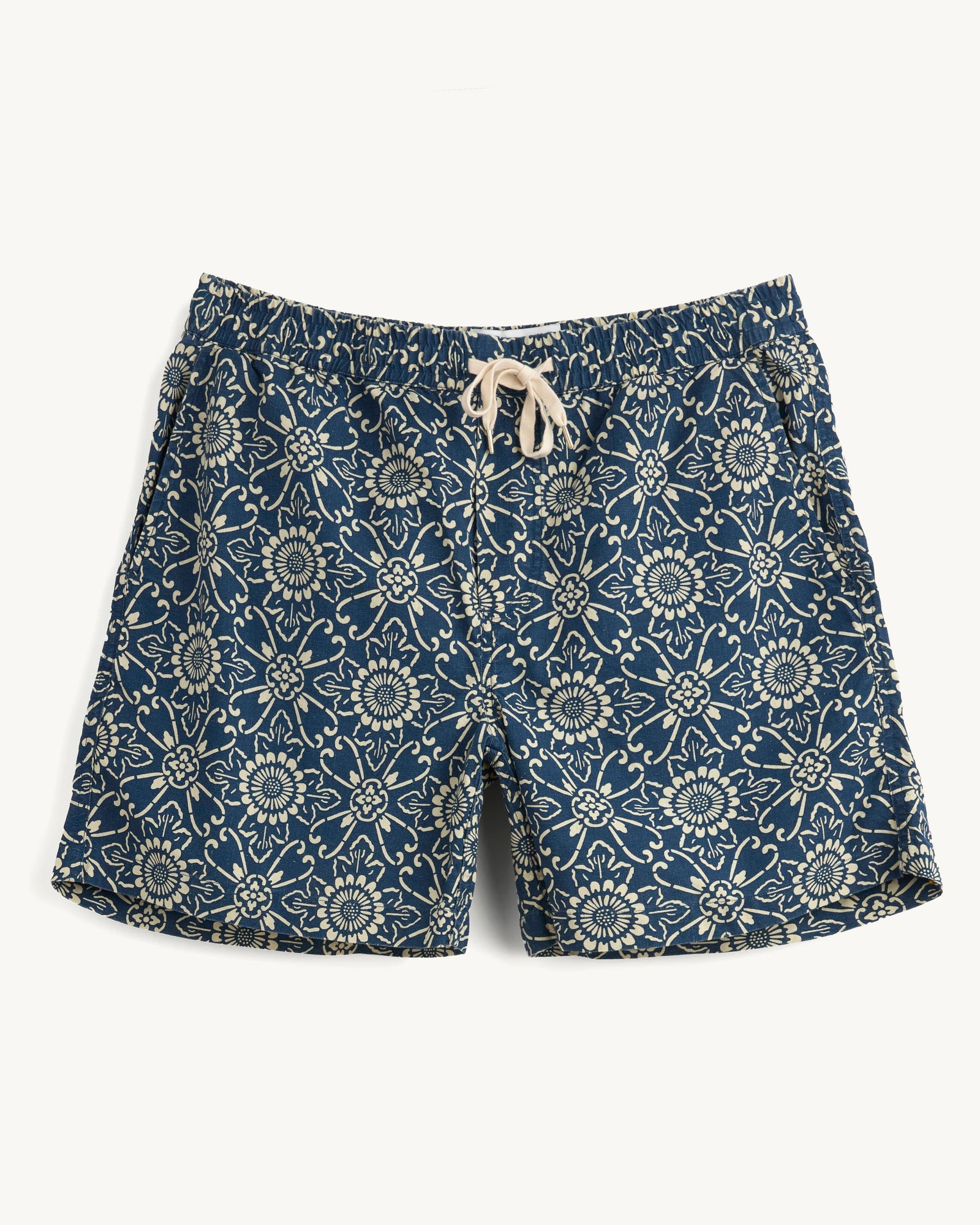 Indigo Sunflower Drawstring Short