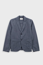 Cotton Linen Blazer - Charcoal