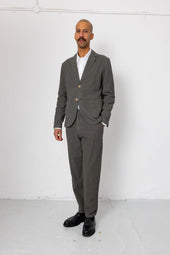 Cotton Linen Blazer Dark