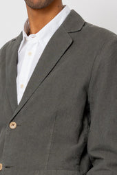Cotton Linen Blazer Dark