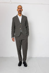 Cotton Linen Blazer Dark