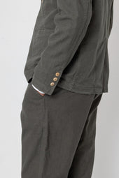 Cotton Linen Blazer Dark