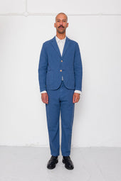 Cotton Linen Blazer Woad