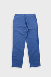 Fixed Waistband Cotton Linen Trouser Woad