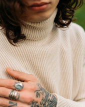 Cashmere Ribbed Submariner Rollneck In