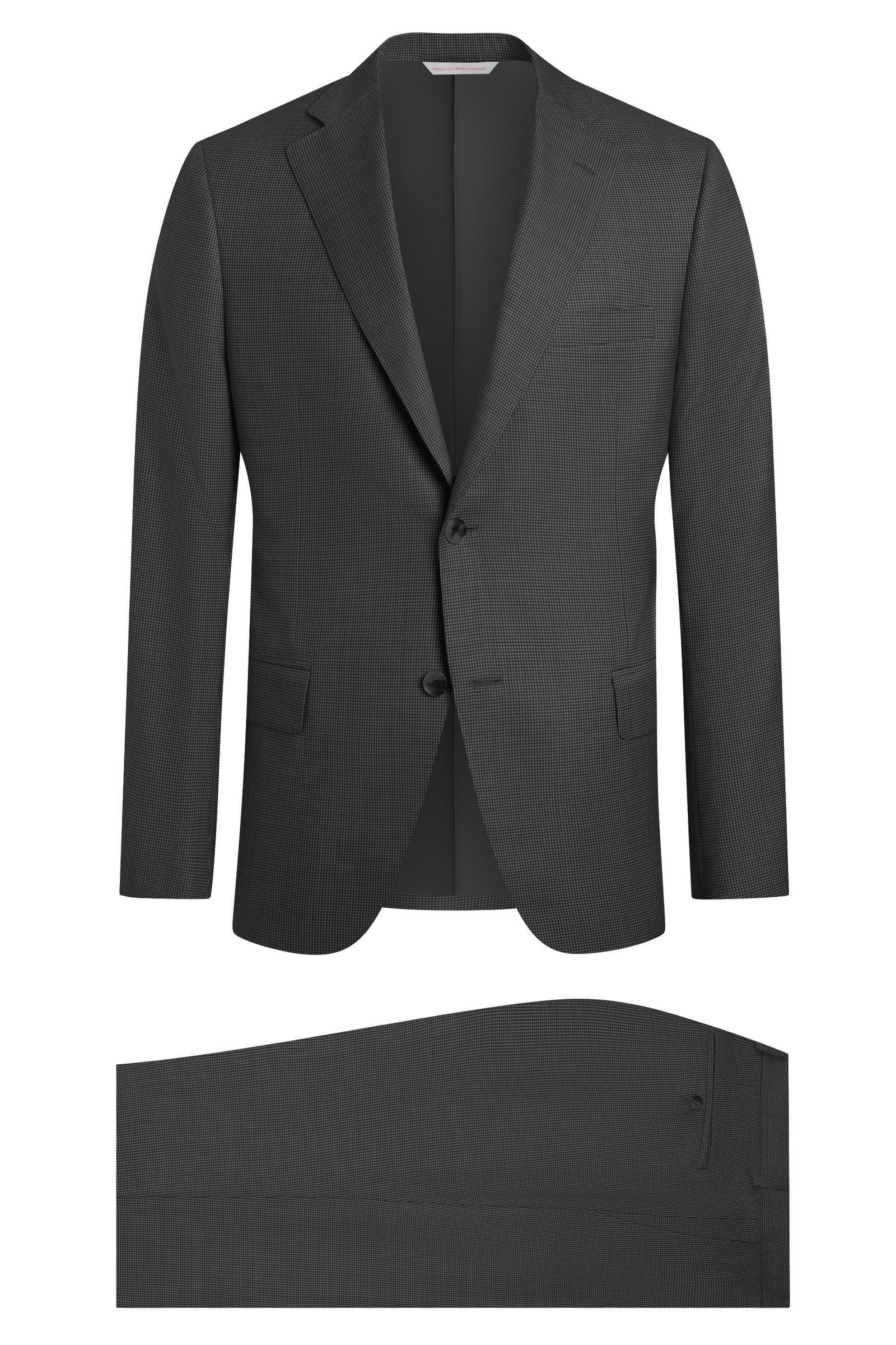Dark Grey Super 120 S Houndstooth Suit