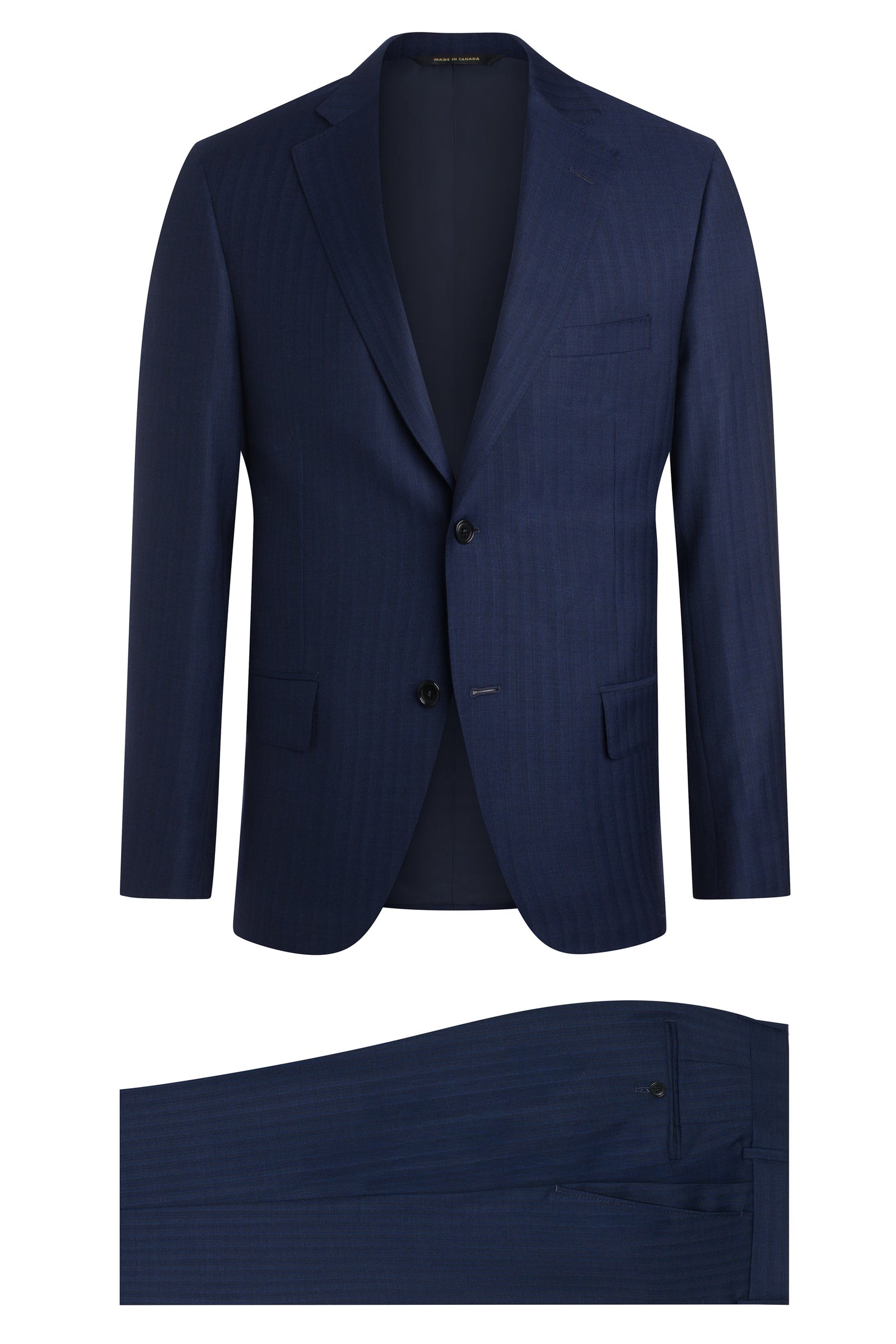 Blue Loro Piana 150 S Tasmanian Stripe Suit