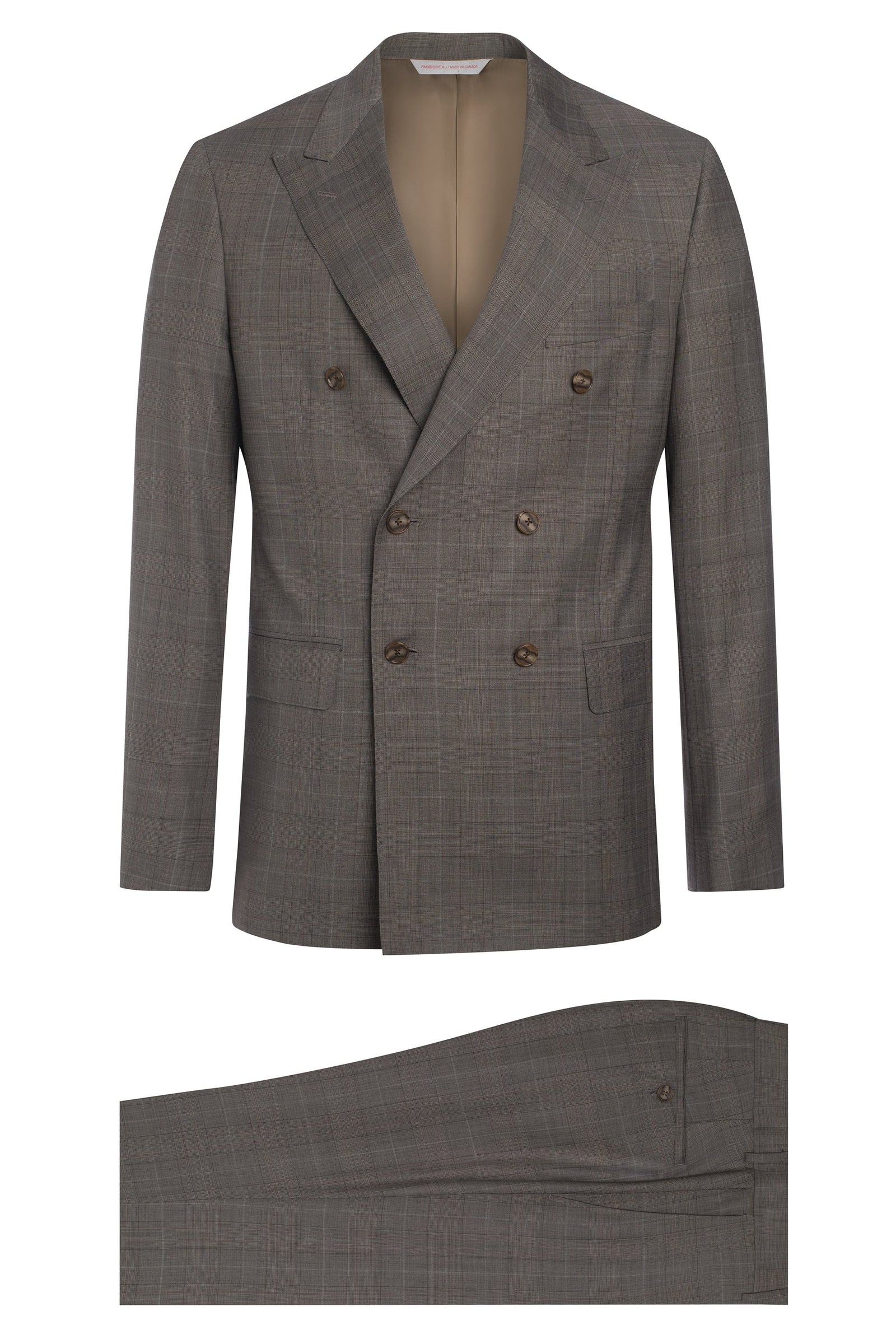Super 150 S Double Breasted Plaid Suit