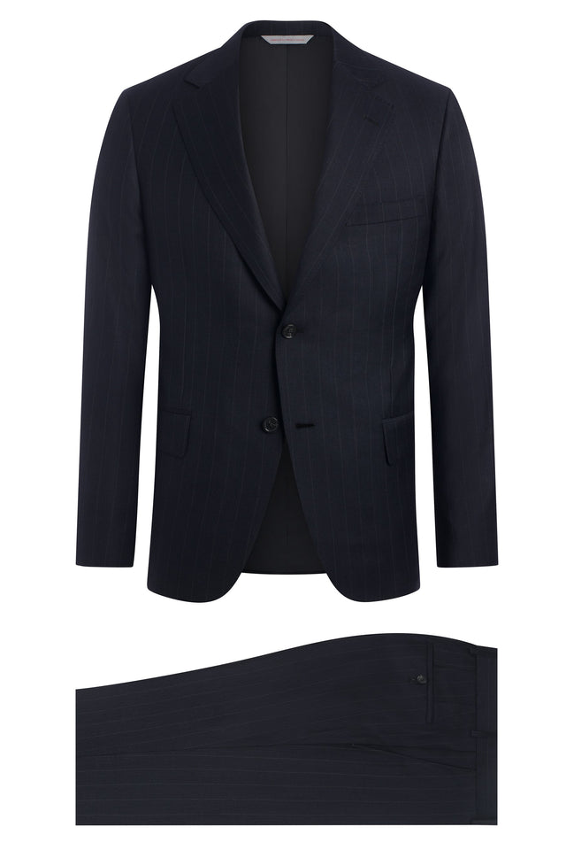 Charcoal Wool Stripe Suit