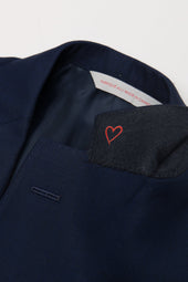Navy 120's Plaid Suit