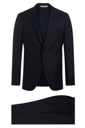 Navy 110's Stripe Suit