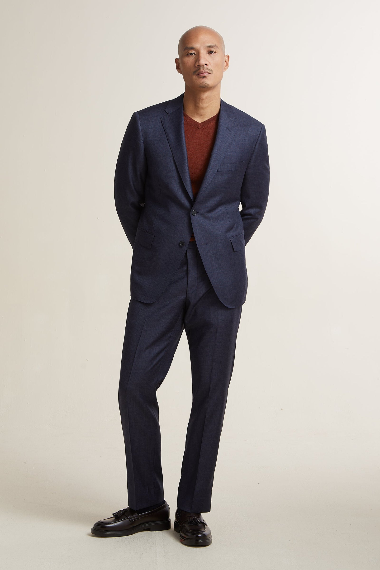 Blue Sharkskin Suit