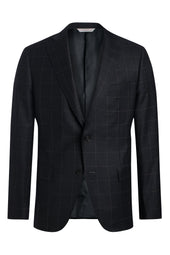 Charcoal 130's Flannel Windowpane Suit