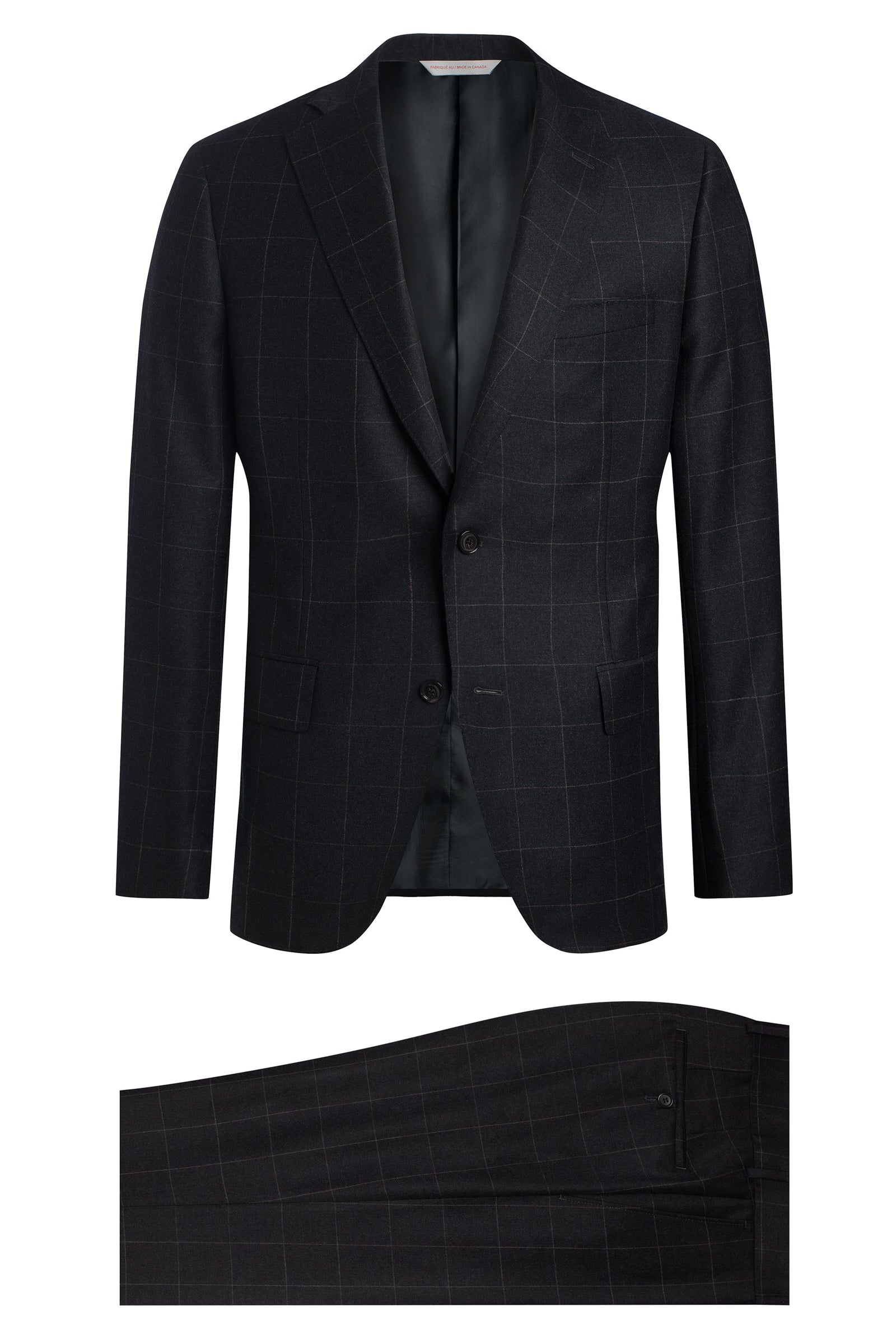 130 S Flannel Windowpane Suit